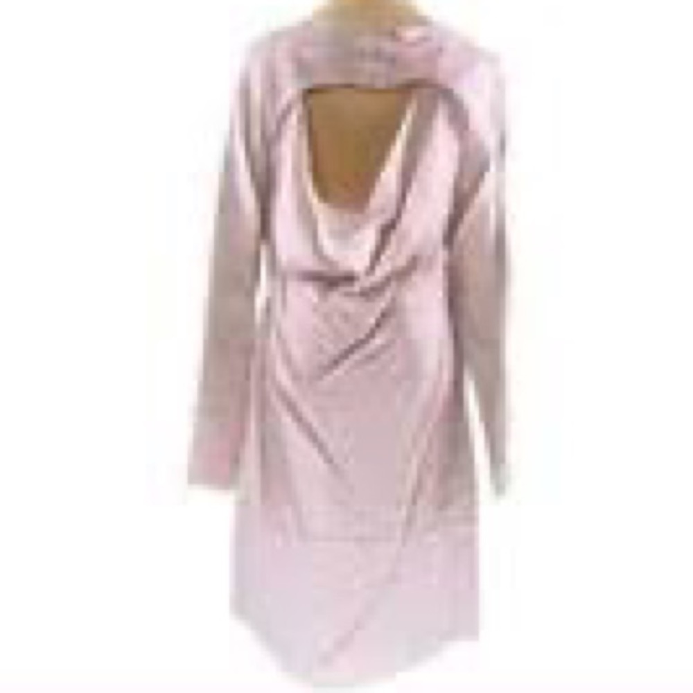 MAISON MARTIN MARGIELA NWT BOATNECK LONG SLEEVE DRAPED BACK DRESS W/ POCKETS - Picture 14 of 15